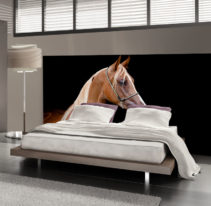Tête de lit tête de cheval - Lit de 140