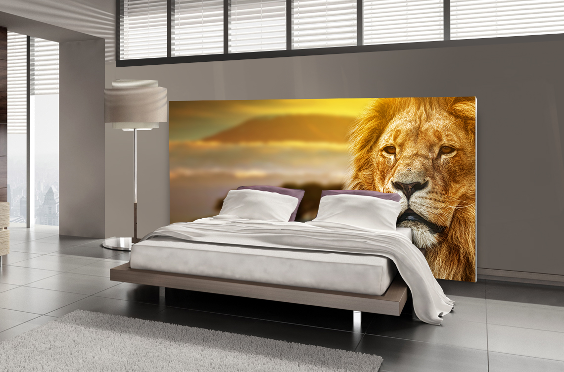 Tête de lit lion - Lit de 140