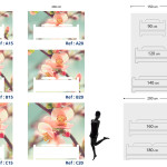 Tête de lit cerisier en fleur - Plan