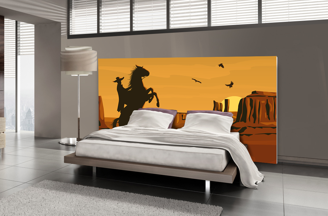 Tête de lit cowboy - Lit de 140