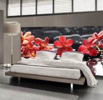 Tête de lit orchidée - Lit de 140