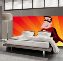 Tête de lit super-héros - Lit de 140