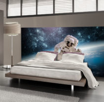 Tête de lit astronaute - Lit de 140