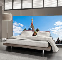 Tête de lit Moscou - Cathédrale Saint-Basile-le-Bienheureux - Lit de 140