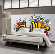 Tête de lit graffiti - Lit de 140