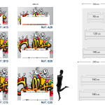 Tête de lit graffiti - Plan